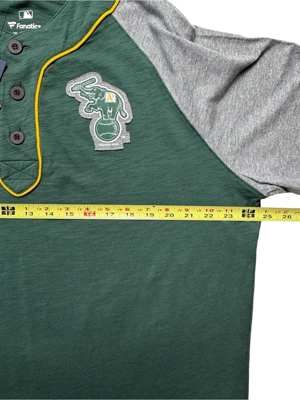NWT Fanatics Oakland Athletics A’s True Classics Henley Shirt Mens 2XL XXL - Picture 5 of 9